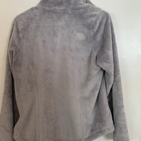 Gray Fuzzy Northface Zip Jacket Small Osito - Picture 4 of 6